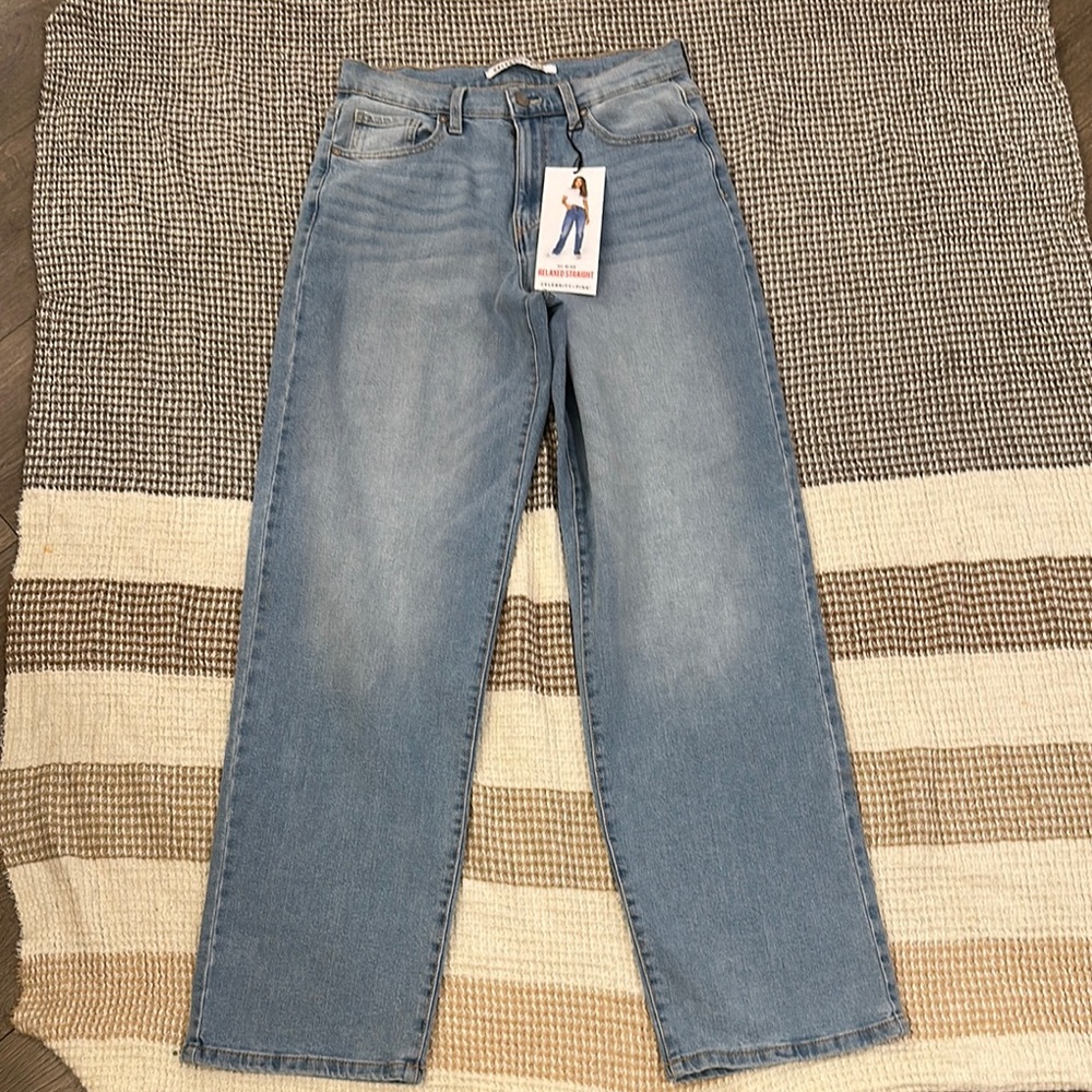 Celebrity Pink Hi -Rise Relaxed Straight Women's Blue Jeans